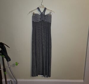 Mlle Gabrielle Black and White Strapless Dress